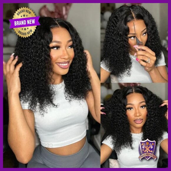 13x6 HD Lace Front Wig 22 Inch 180 Density Human Hair Kinky Curly Pre Plucked main image 4